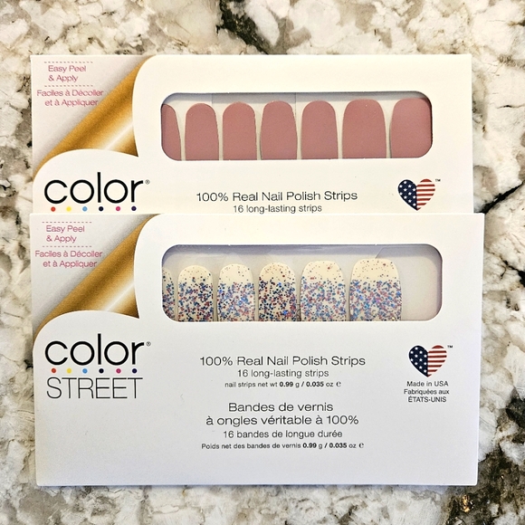 Color Street Other - Color Street Nail Strips 2 Sets - Manchester Mauve & Less Bitter More Glitter